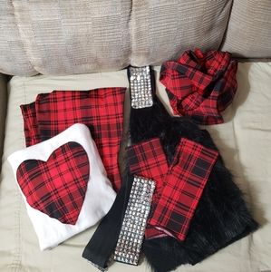 Weissman Dance Ensemble Costume W/ Black Fur Vest